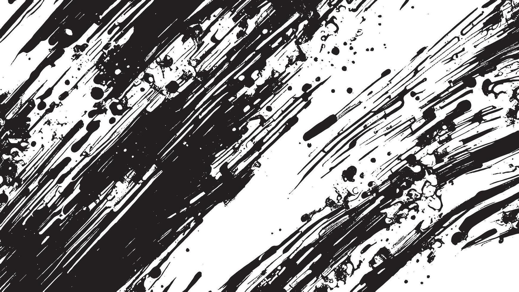 Intricate Black Monochrome Overlay with Abstract Grunge Gritty Art Texture on White Background vector