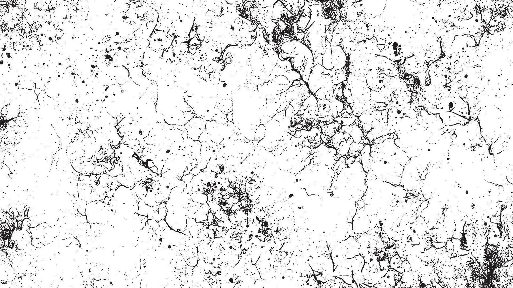 Intricate Black Monochrome Overlay with Abstract Grunge Gritty Art Texture on White Background vector