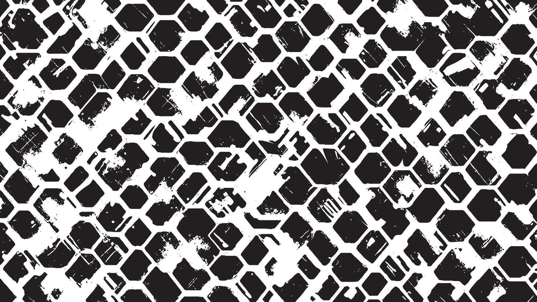 Detailed Black Monochrome Grunge Texture on White Background, Art for Overlay vector