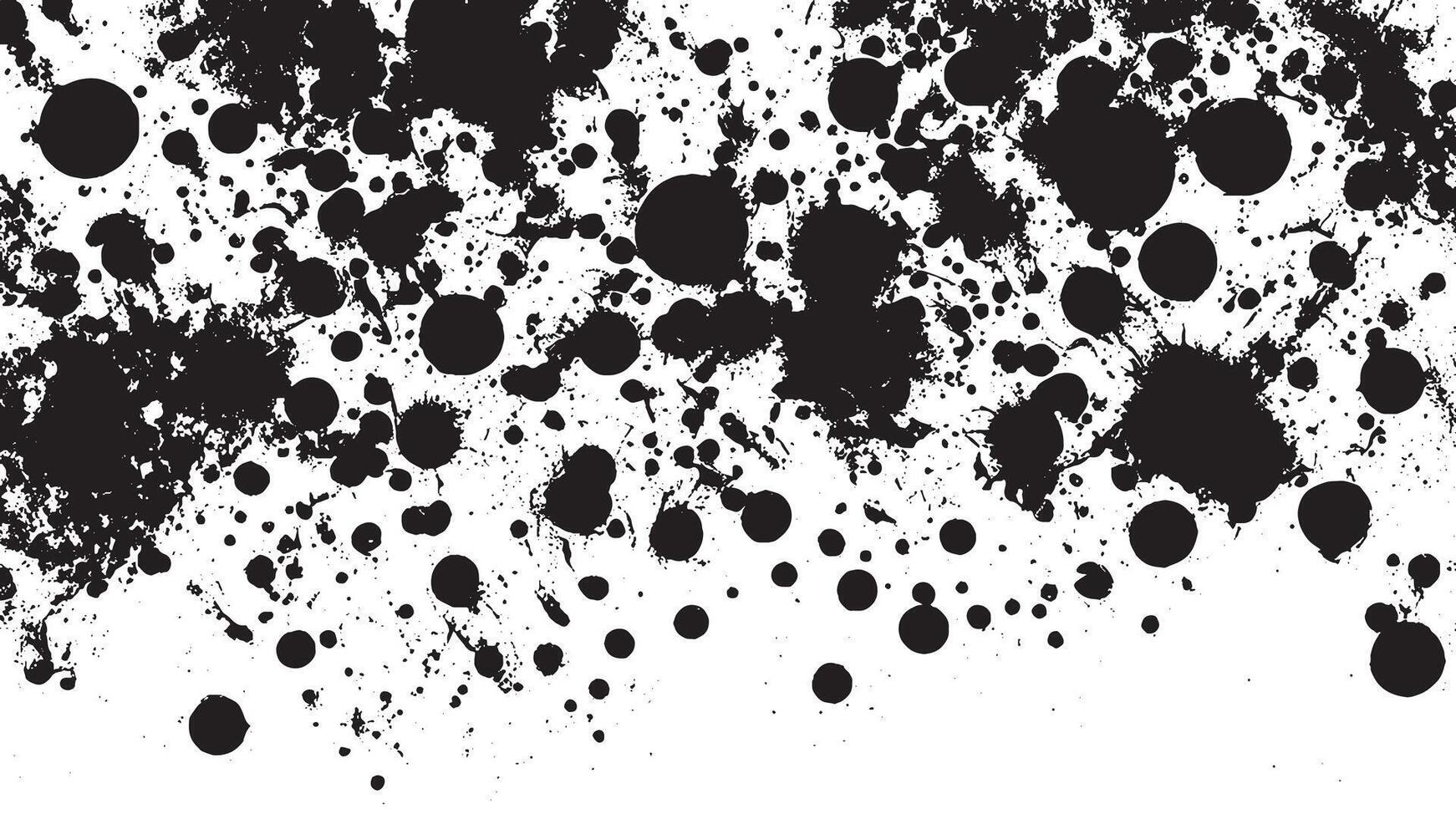 Black Gritty Abstract Grunge Texture Overlay on White Background vector