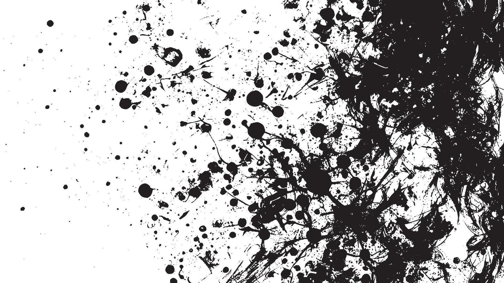 Black Gritty Abstract Grunge Texture Overlay on White Background vector