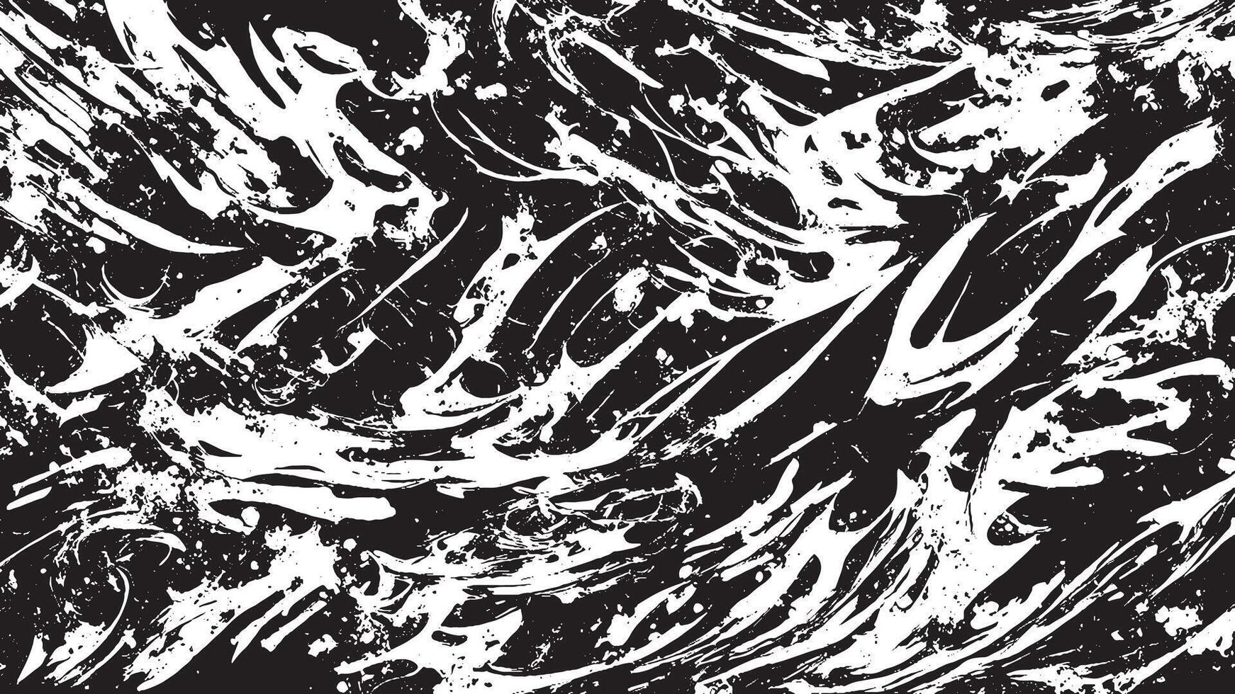 Black Gritty Abstract Grunge Texture Overlay on White Background vector