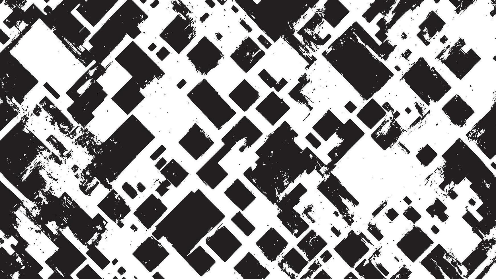 Black Monochrome Abstract Gritty Grunge Art Texture on White Background vector