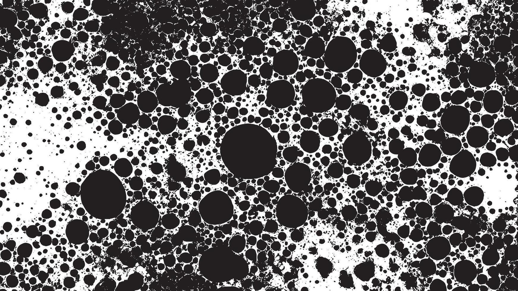 Black Monochrome Abstract Gritty Grunge Art Texture on White Background vector