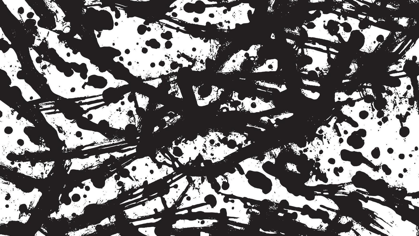 Black Monochrome Abstract Gritty Grunge Art Texture on White Background vector