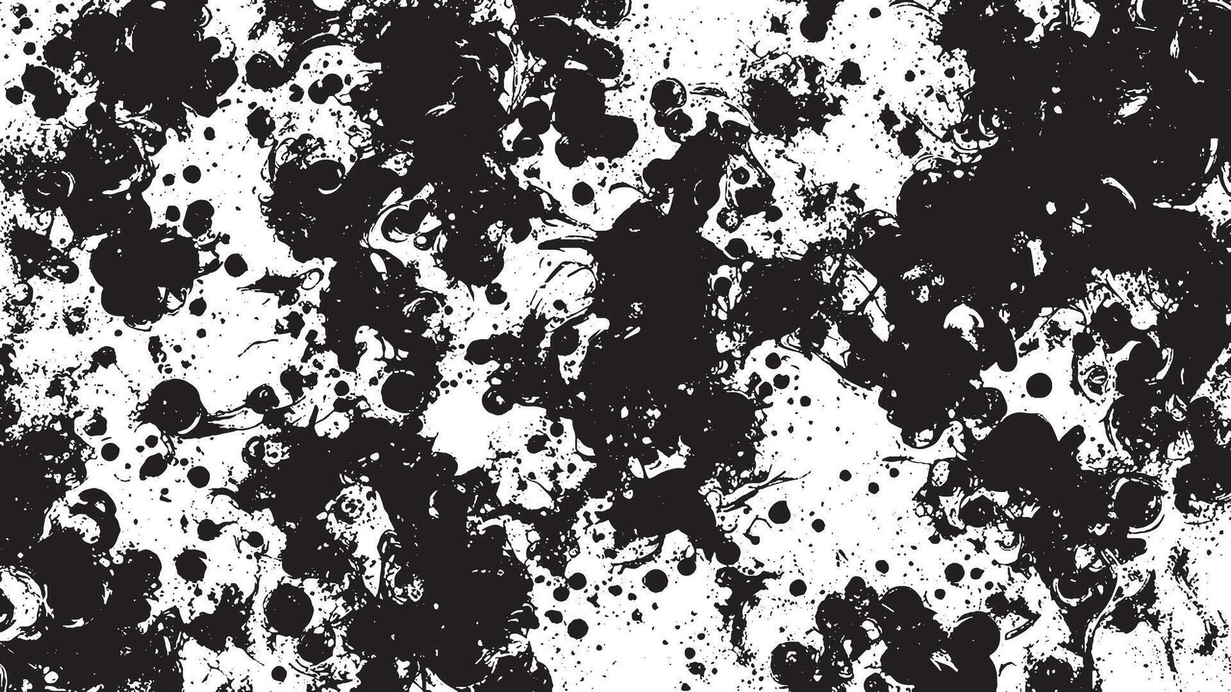 Black Monochrome Abstract Gritty Grunge Art Texture on White Background vector