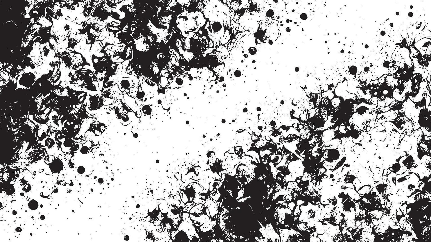 Black Monochrome Grunge Texture with Fine Granules on White Background vector