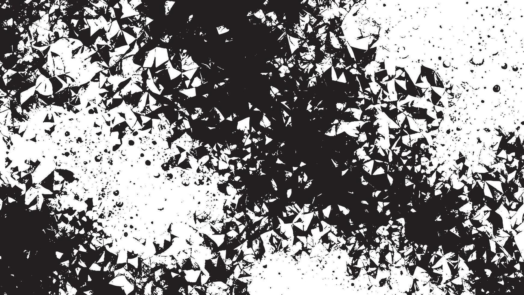 Black Monochrome Grunge Texture with Fine Granules on White Background vector