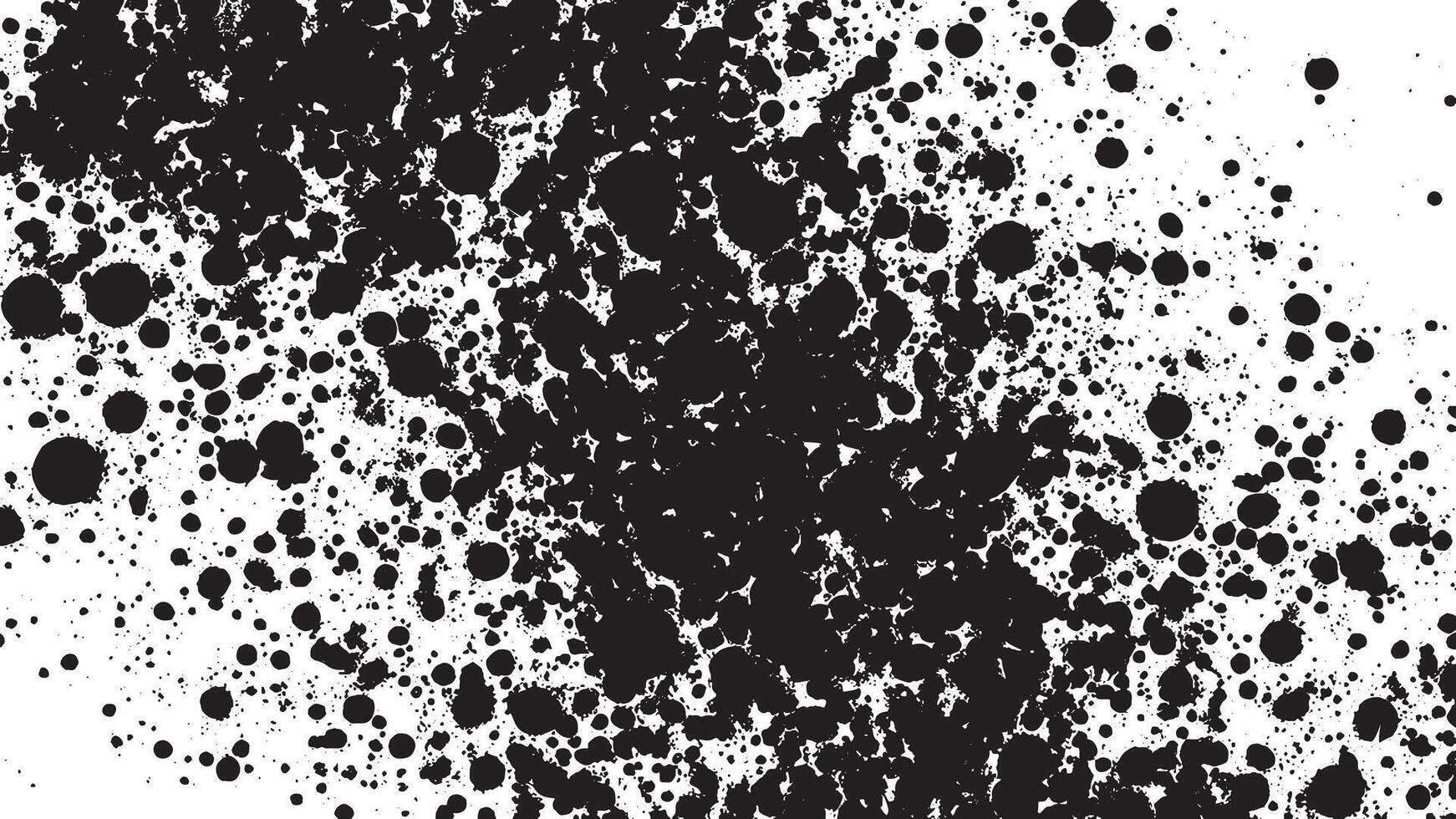 Black Monochrome Grunge Texture with Fine Granules on White Background vector