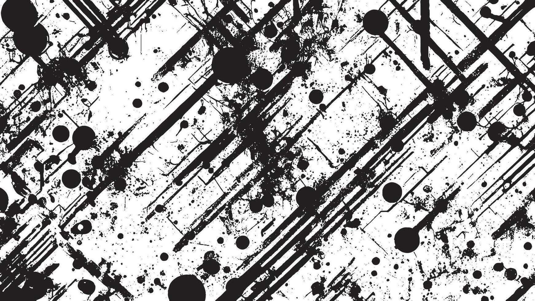 Art of Black Monochrome Gritty Grunge Texture on White Background vector
