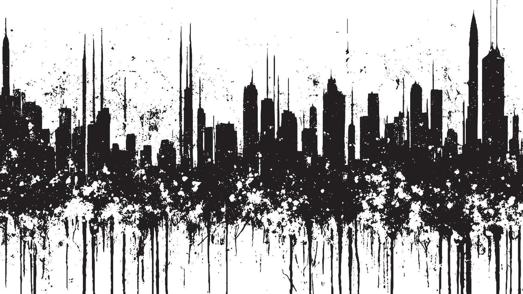 Intricate Black Grunge Texture on White Background, Abstract Gritty Overlay vector