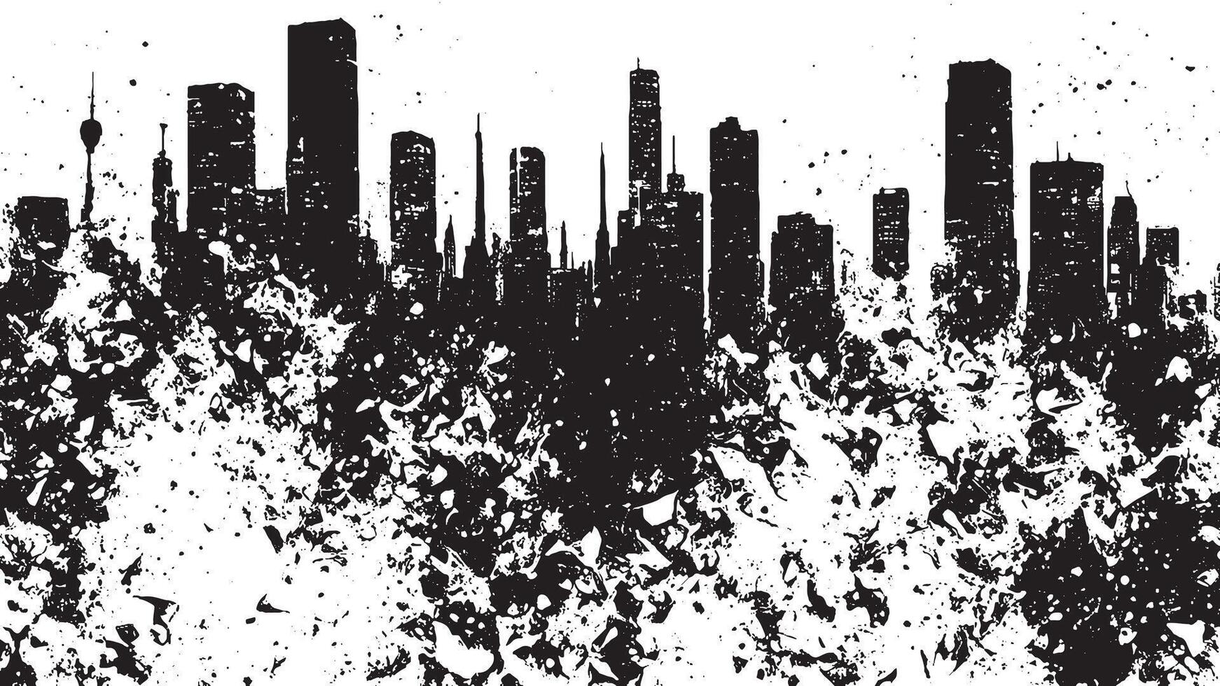 Black and White Abstract Gritty Grunge Texture for Background vector
