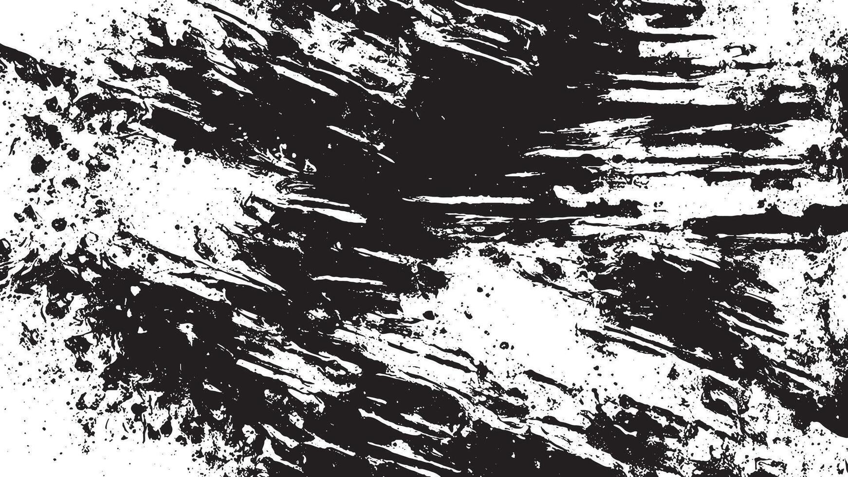 Art of Detailed Black Gritty Grunge Texture on White Background vector
