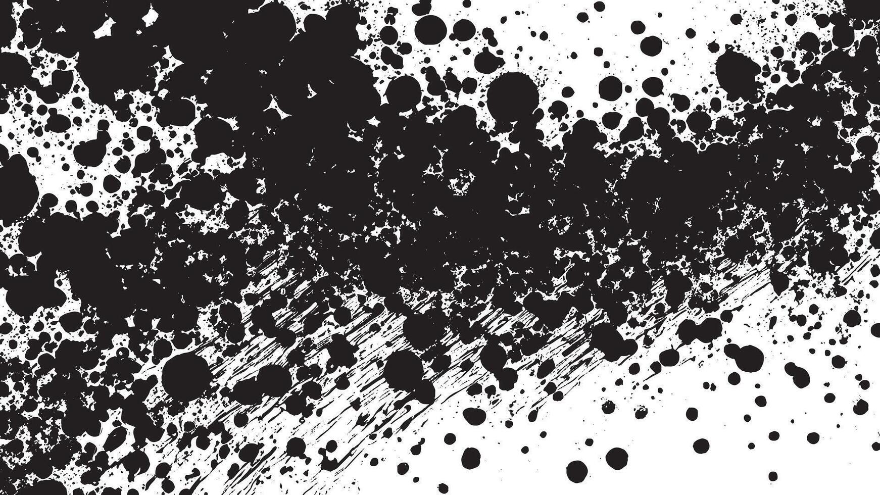 Black Gritty Grunge Texture on White Background vector