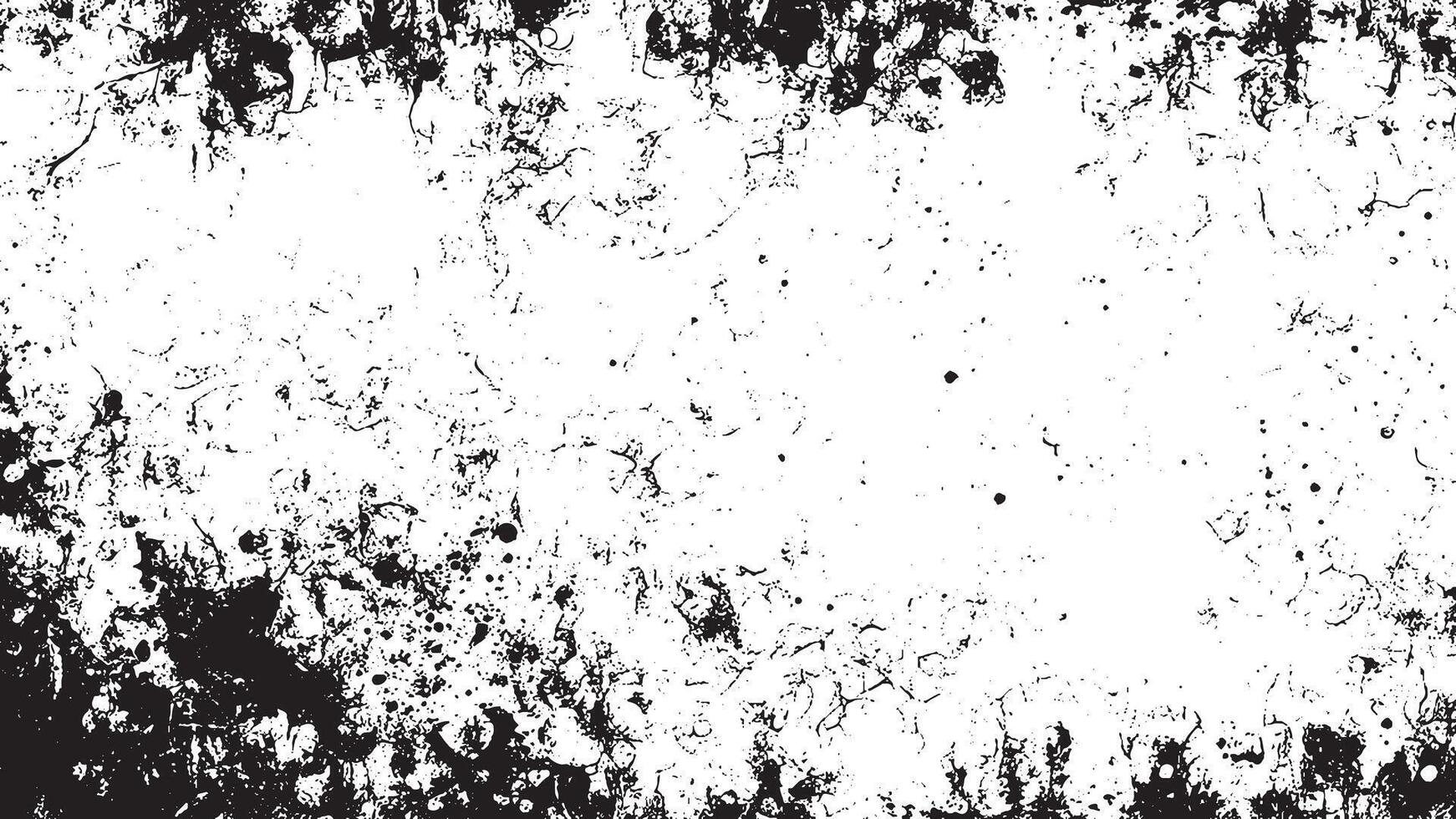 Black and White Abstract Grunge Texture Overlay vector
