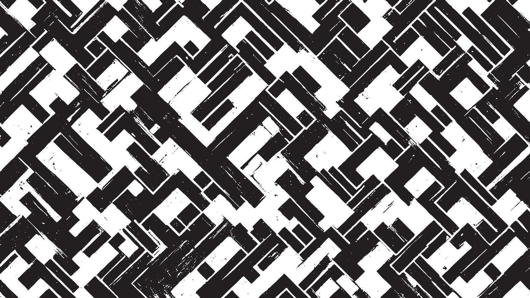 Detailed Black Gritty Abstract Grunge Texture on White Background vector