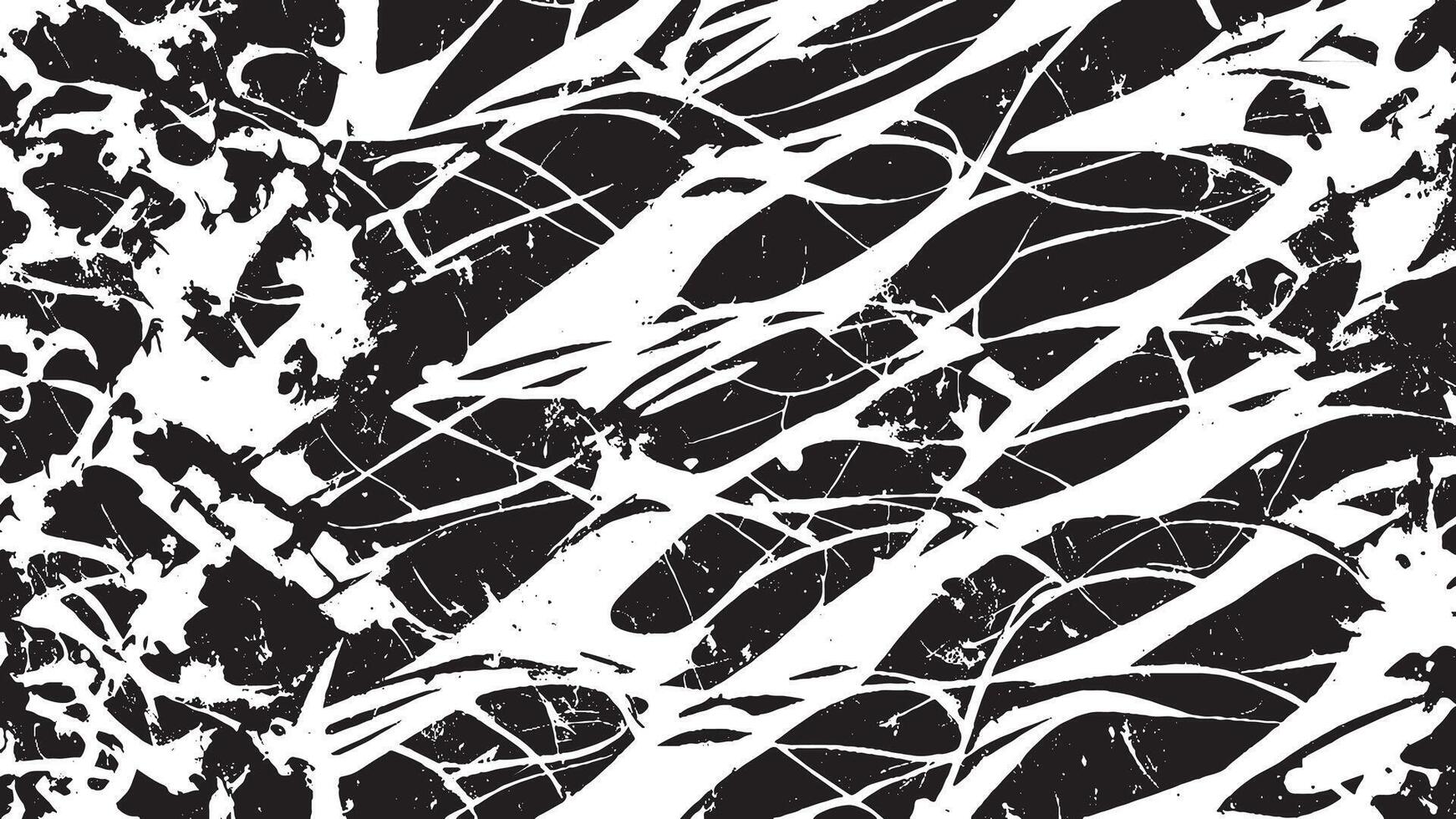 Detailed Black Gritty Abstract Grunge Texture on White Background vector