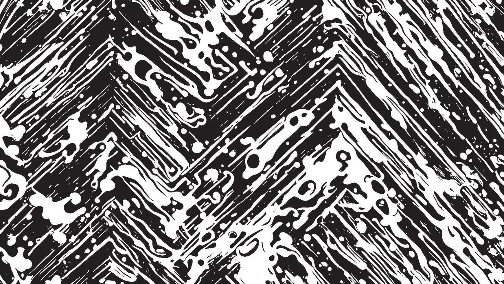 Detailed Black Gritty Abstract Grunge Texture on White Background vector