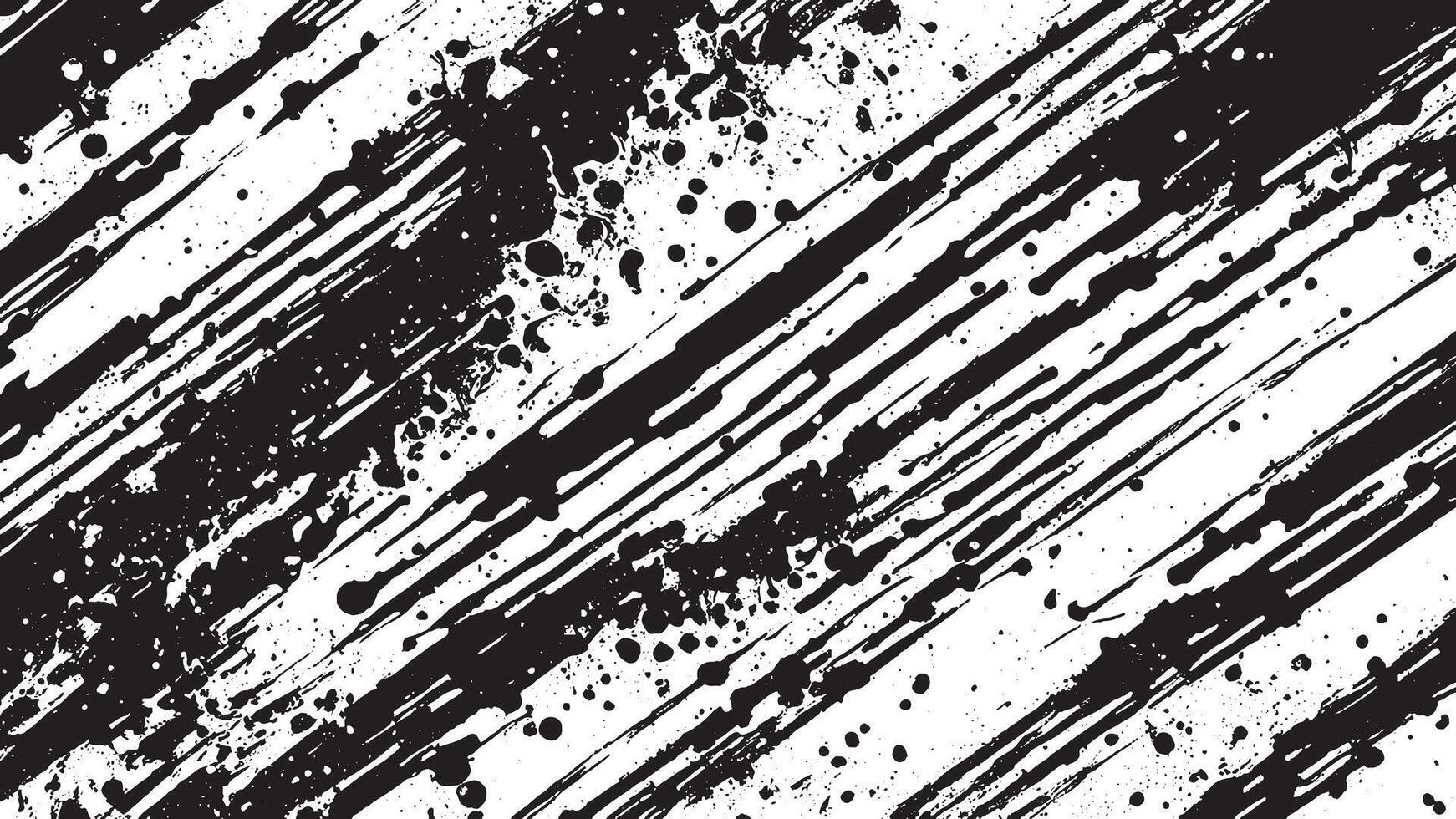 Detailed Black Gritty Abstract Grunge Texture on White Background vector