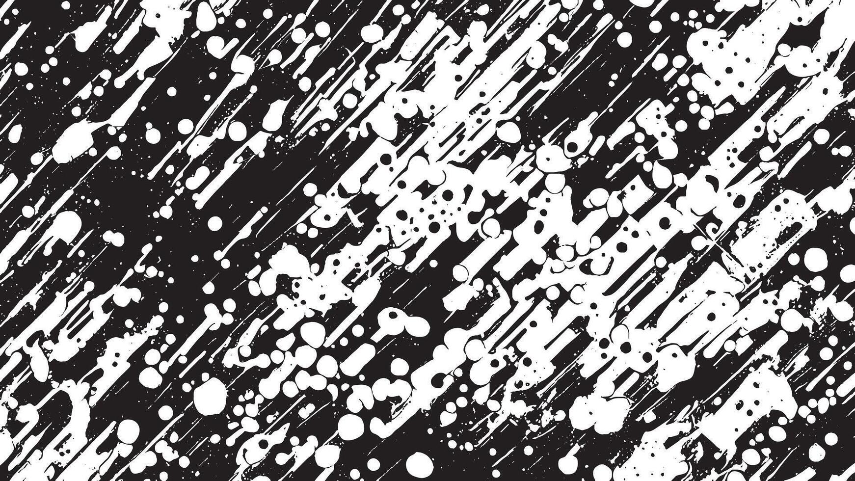 Detailed Black Gritty Abstract Grunge Texture on White Background vector