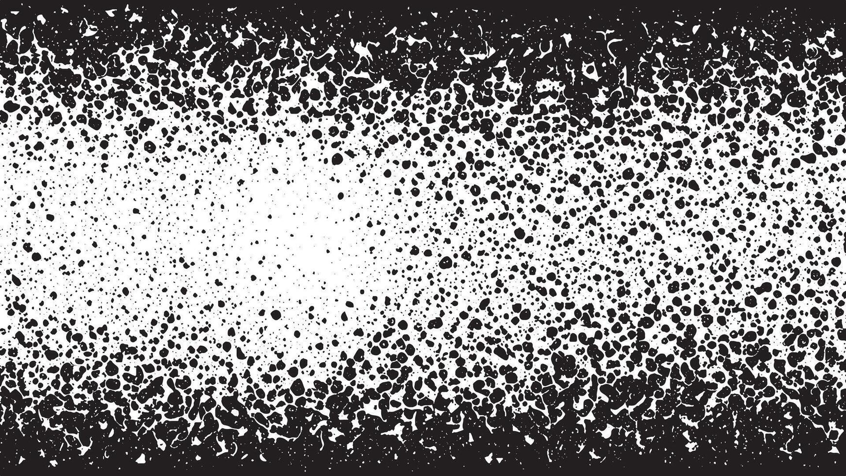 Black Monochrome Gritty Grunge Texture on White Background, Art vector