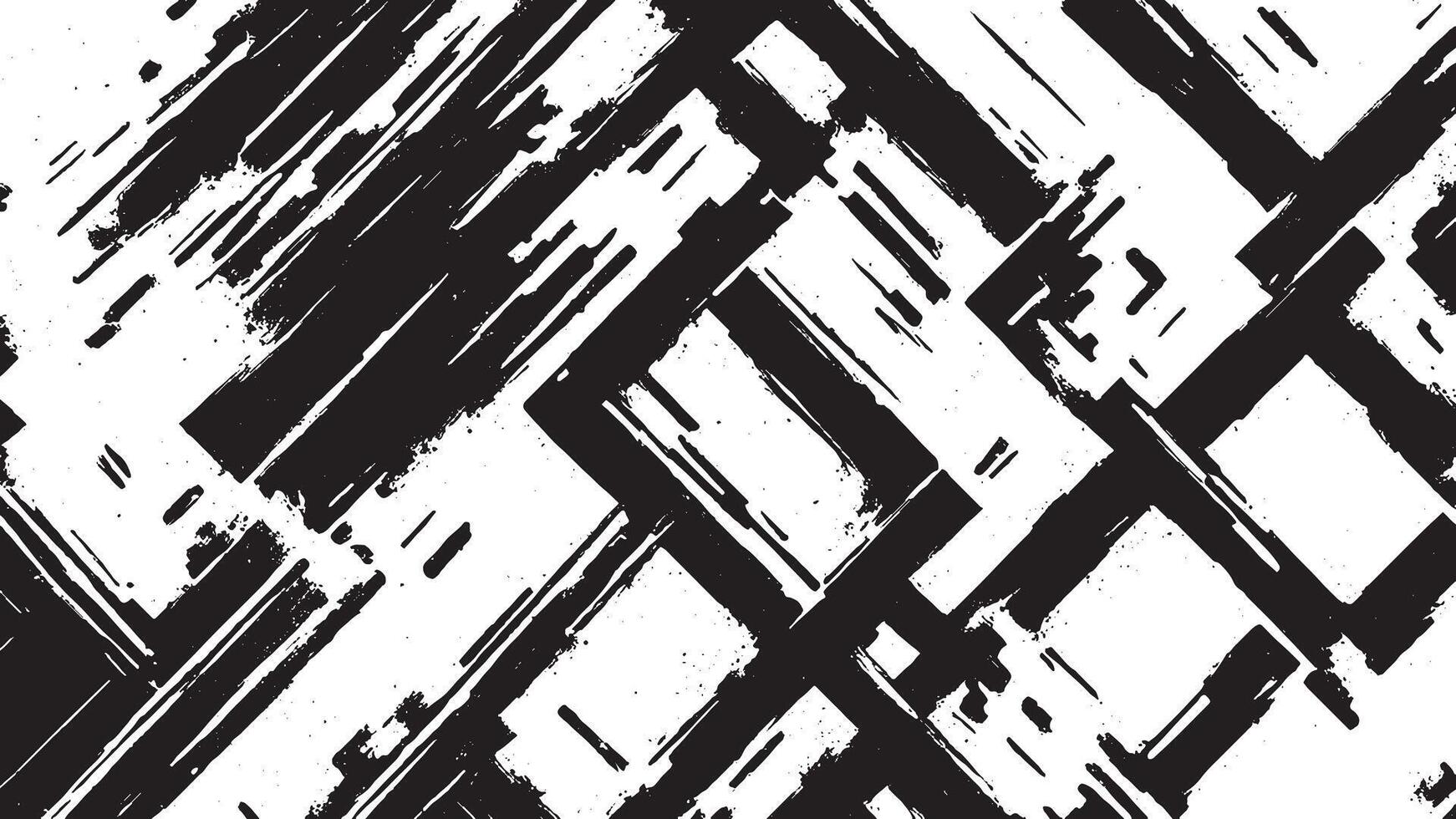 Intricate Black Grunge Texture on White Background vector