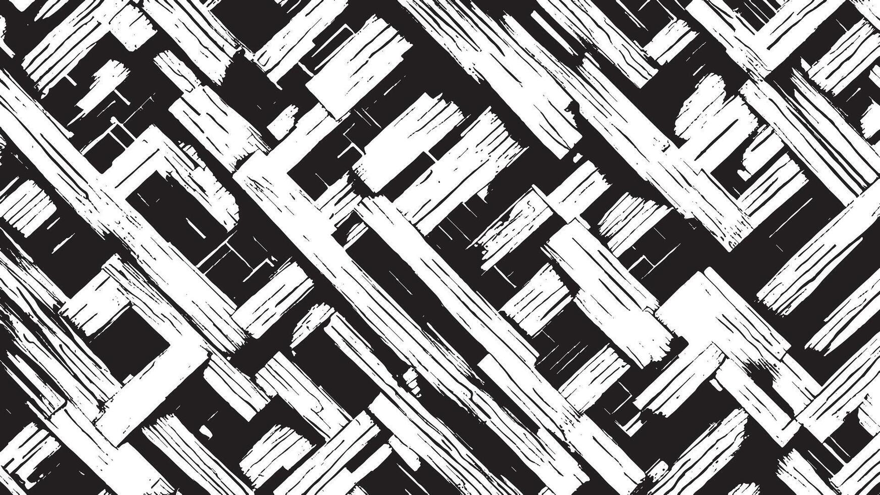 Intricate Black Grunge Texture on White Background vector