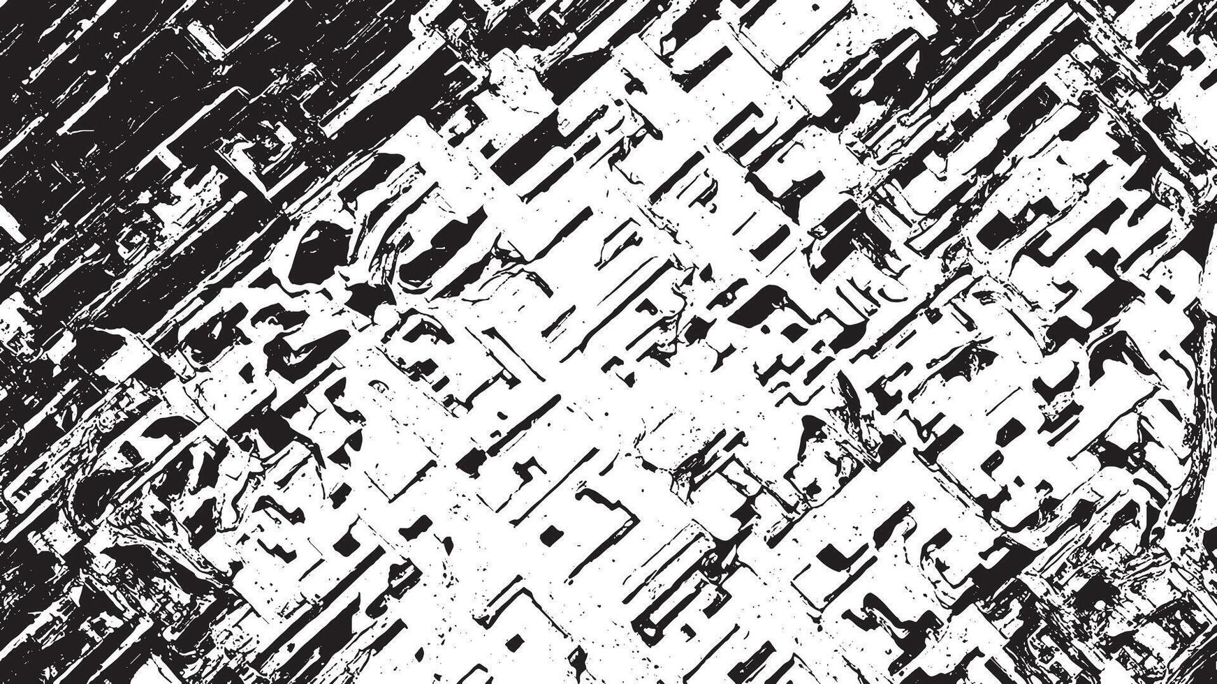 Black Gritty Grunge Texture on White Background, Abstract Overlay vector