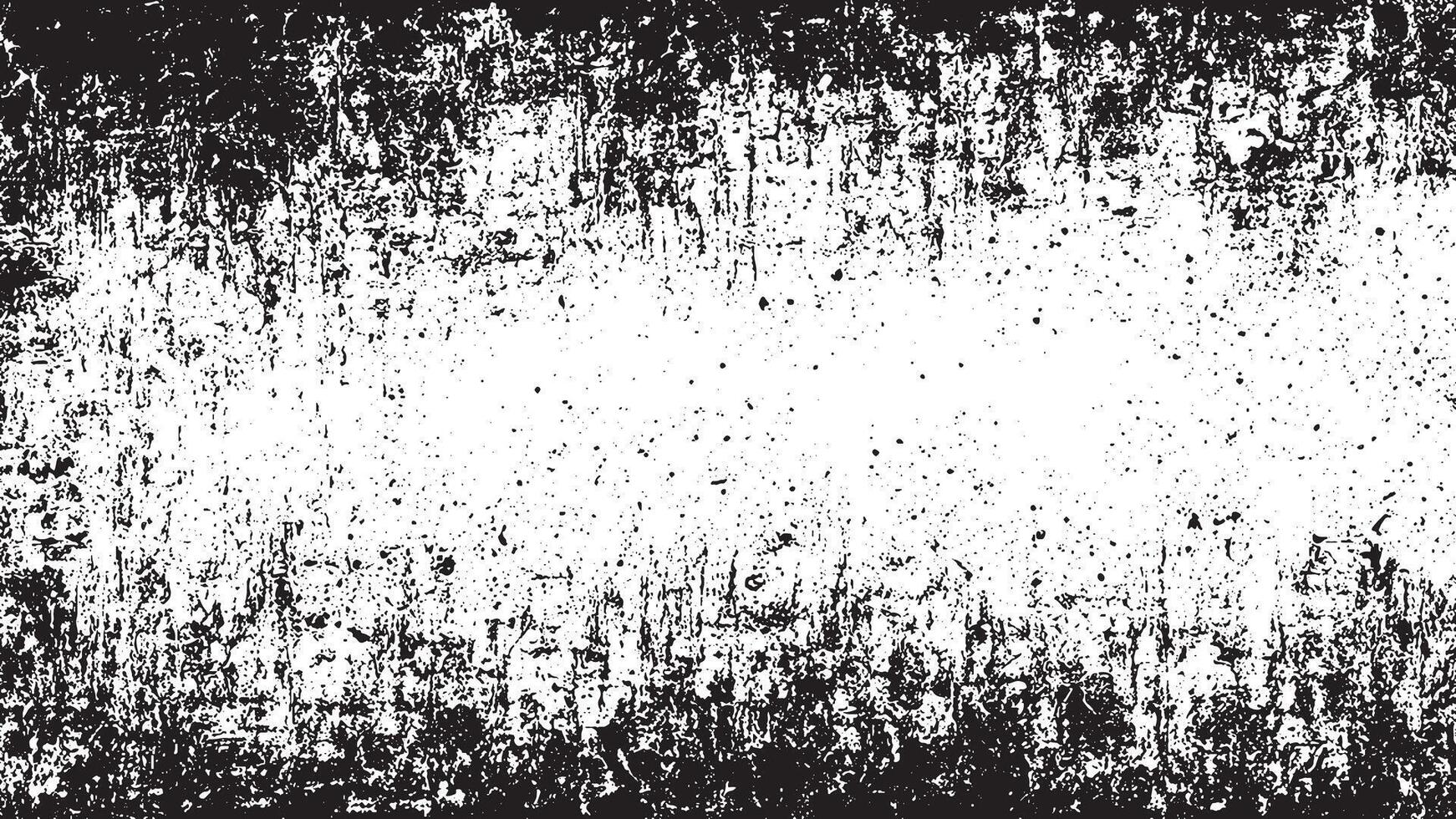 Black Gritty Grunge Texture on White Background, Abstract Overlay vector
