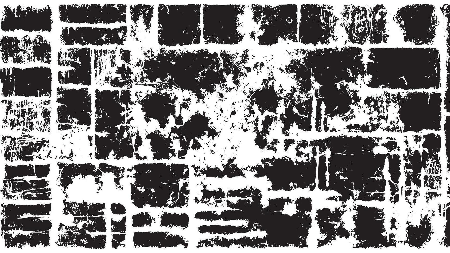 Detailed Black Monochrome Abstract Grunge Texture on White Background, Art vector