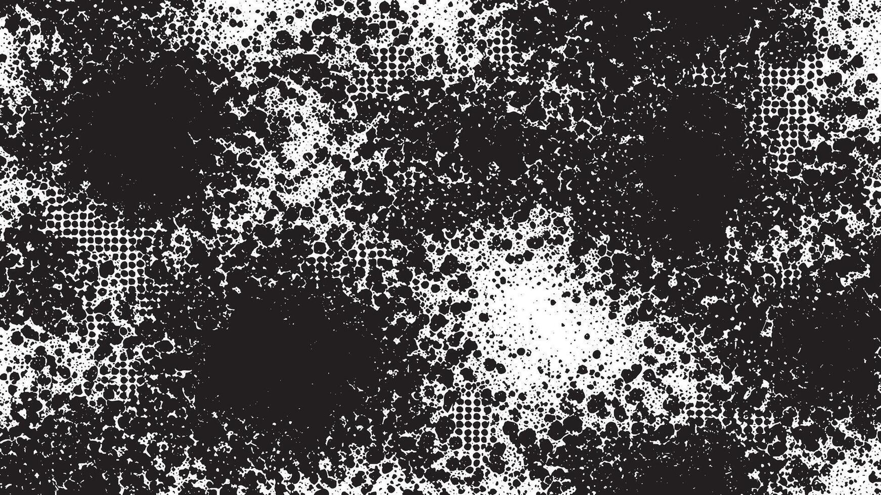 Intricate Black Gritty Texture Overlay on White Background vector