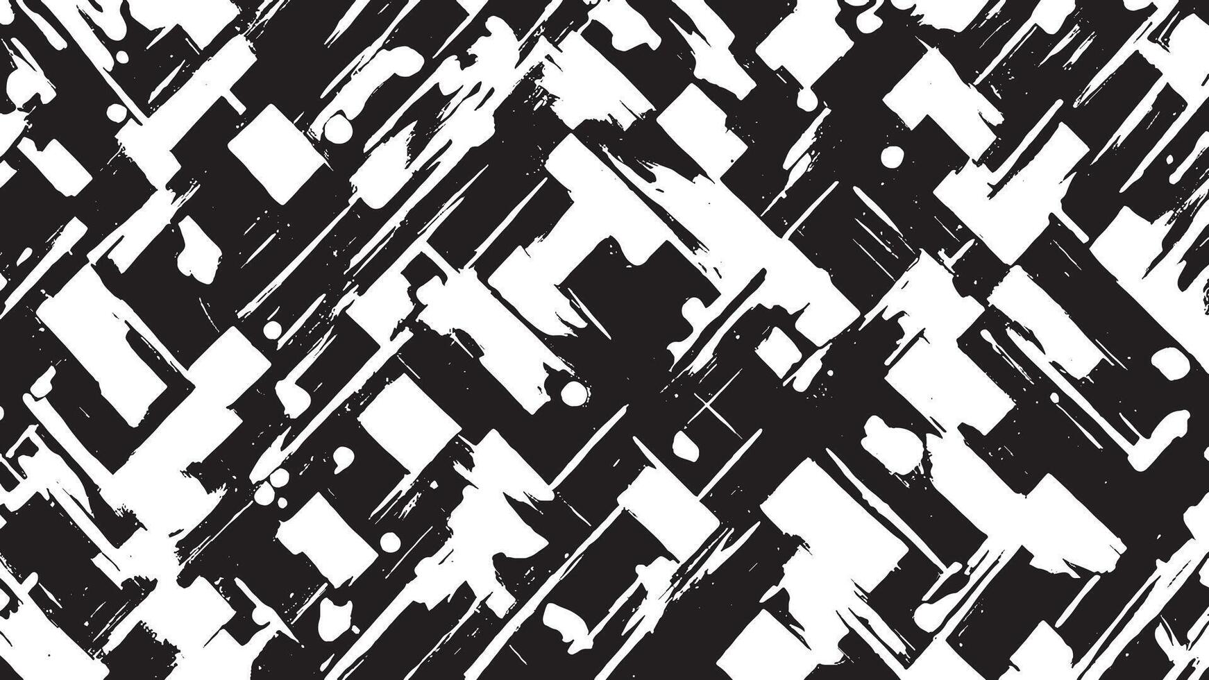 Black Monochrome Abstract Grunge Texture on White Background vector