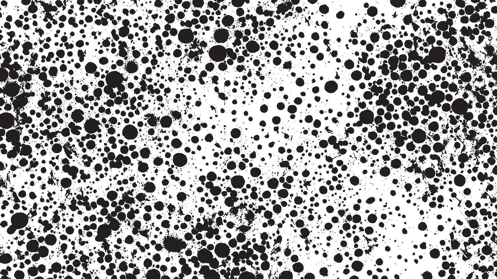 Detailed Black Grunge Texture on White Background vector