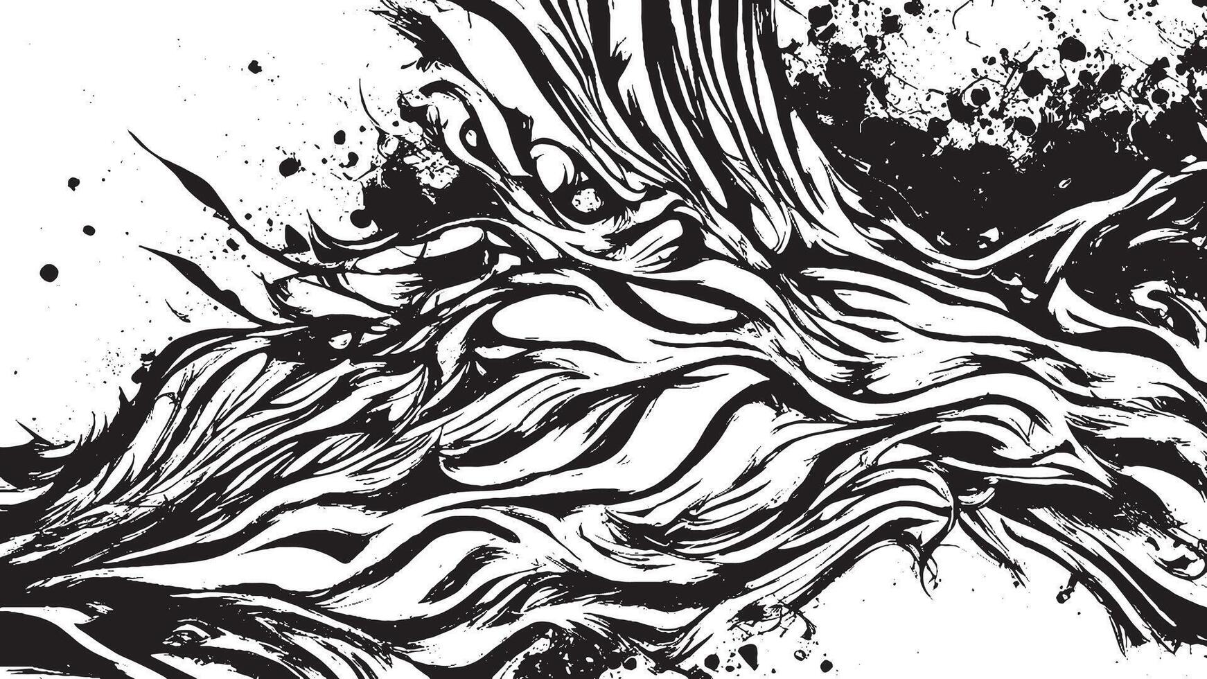 Abstract Gritty Grunge Texture with Black Overlay on White Background vector