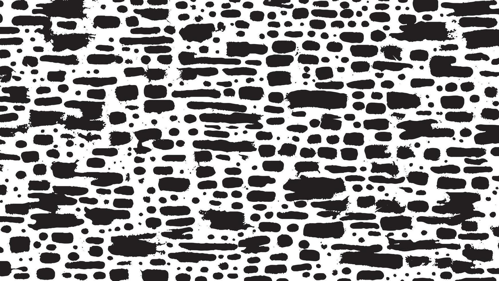 Deeply Textured Black Monochrome Gritty Overlay Texture on Crisp White Background vector