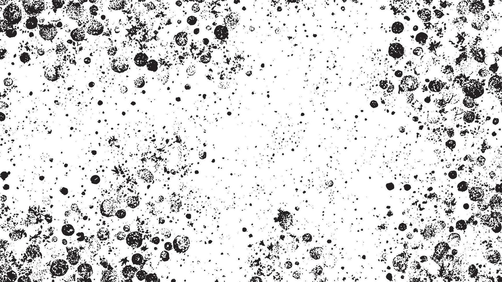 Intricately Textured Monochrome Grunge Overlay on White Background, Highlighting Fine Details vector