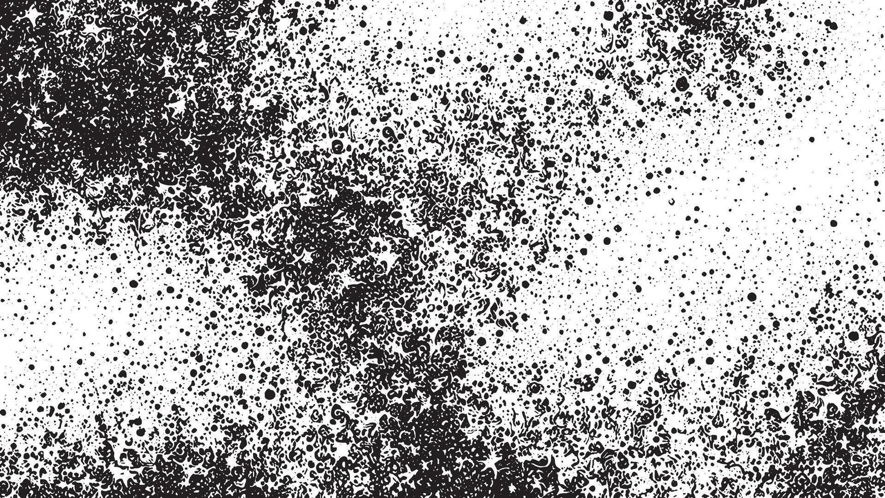 Intricately Textured Monochrome Grunge Overlay on White Background, Highlighting Fine Details vector