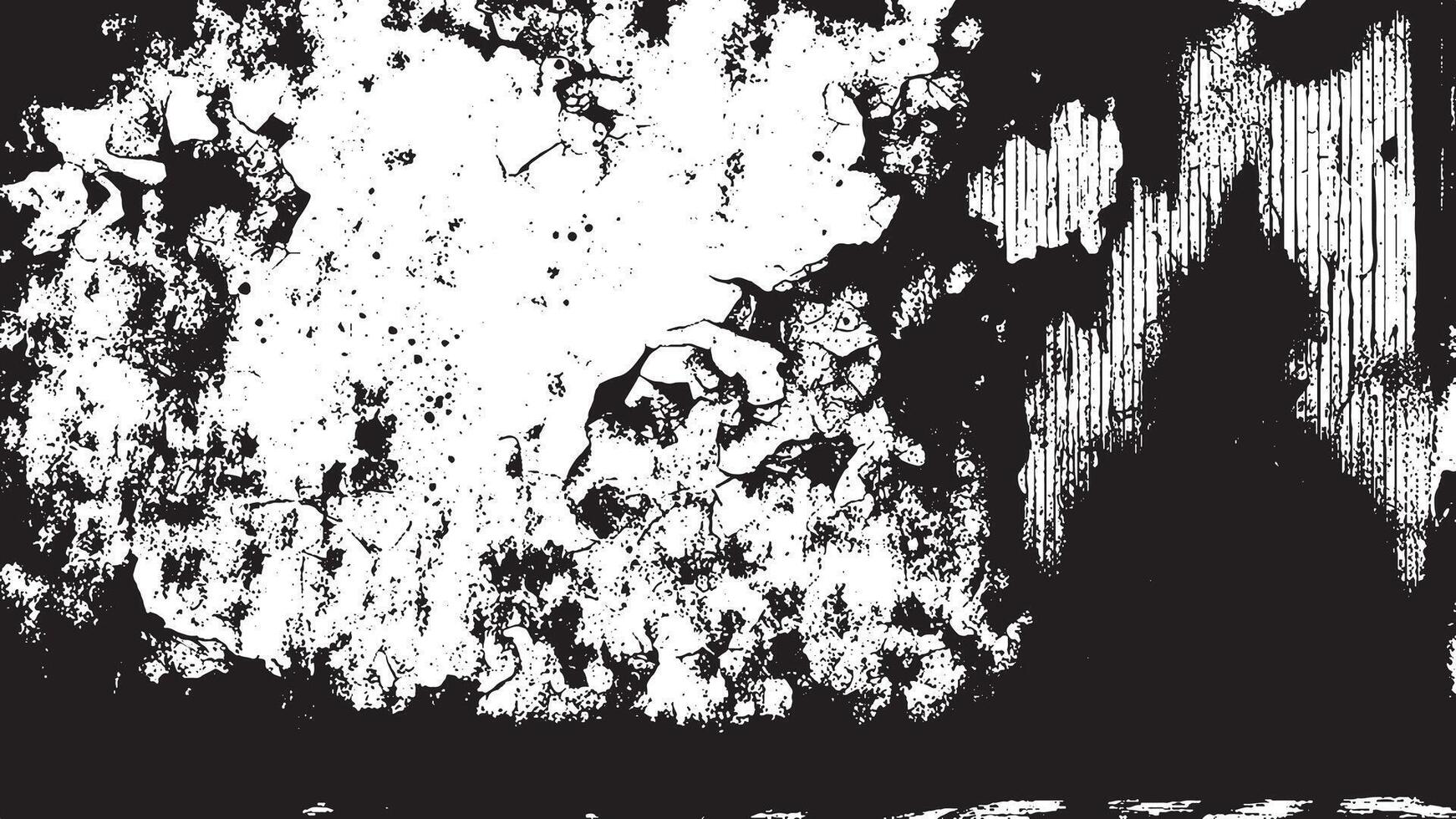 Intricately Textured Monochrome Grunge Overlay on White Background, Highlighting Fine Details vector