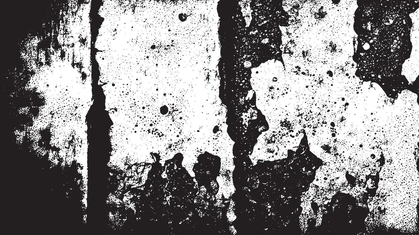 Intensely Dark Black Grunge Texture Overlay on Pure White Background, Emphasizing Depth vector