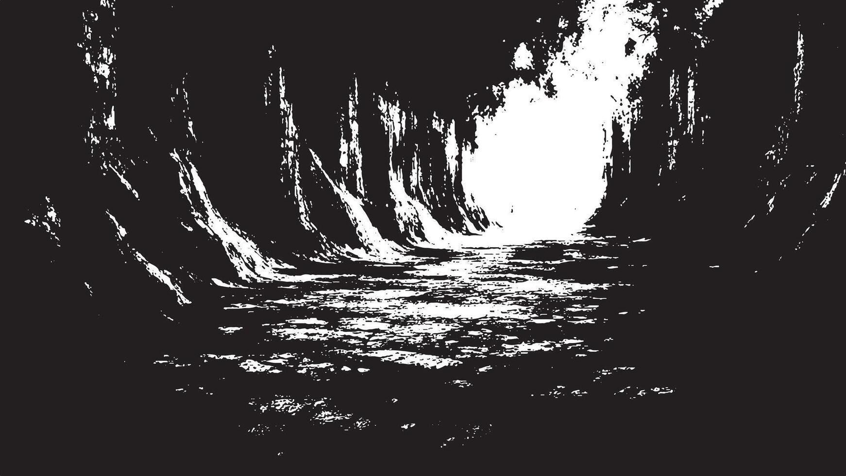 Black and White Gritty Grunge Texture with Fine Details and Delicate Patterns vector