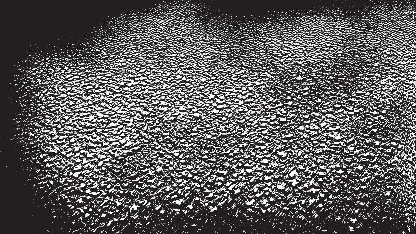 Intensely Dark Black Grunge Texture Overlay on Pure White Background, Emphasizing Depth vector