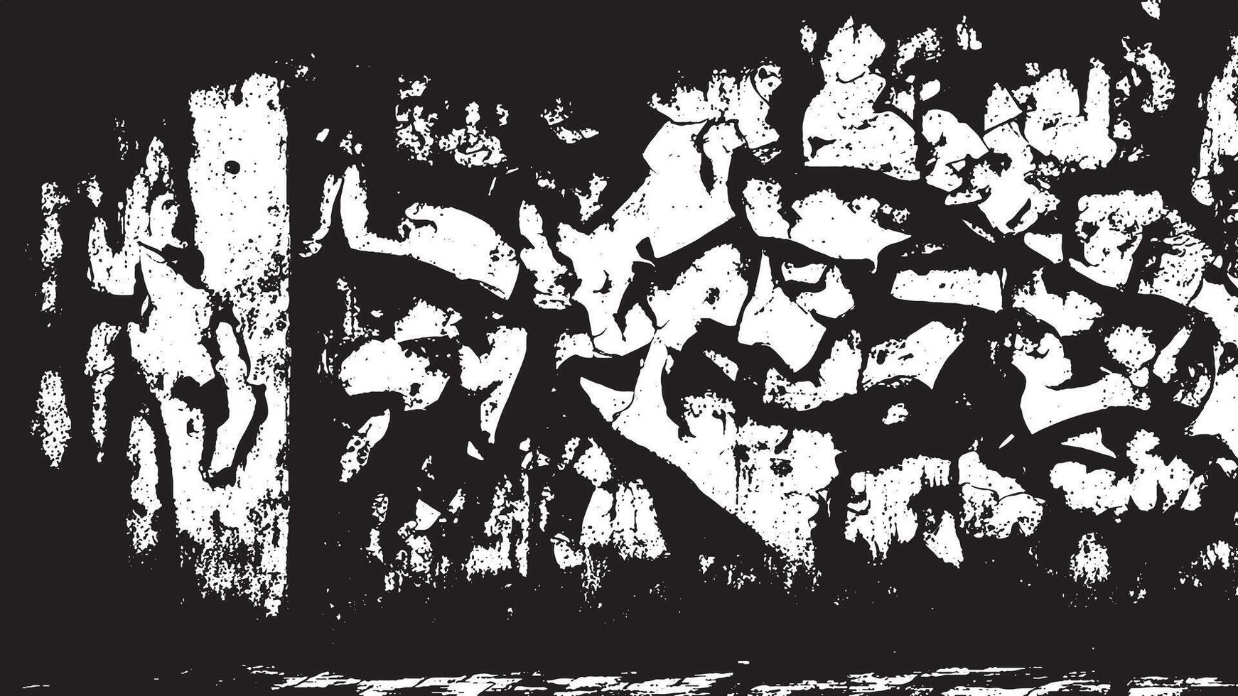 Black and White Gritty Grunge Texture with Fine Details and Delicate Patterns vector