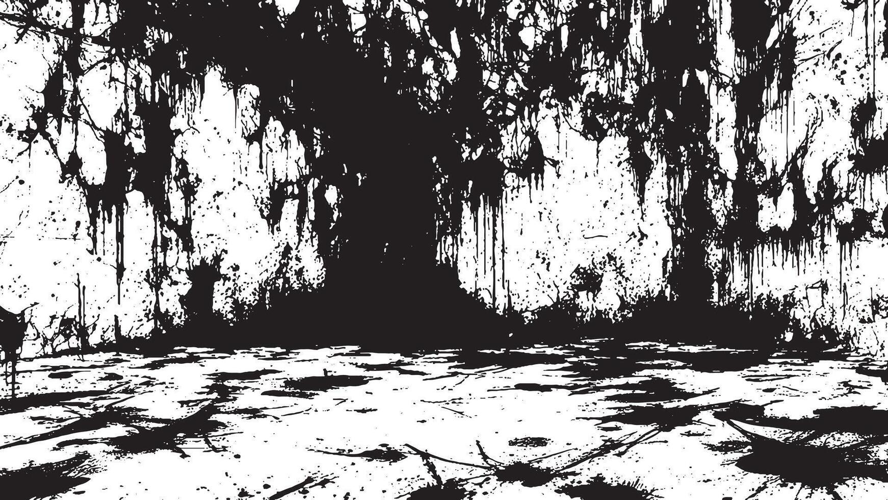 Black and White Gritty Grunge Texture with Fine Details and Delicate Patterns vector