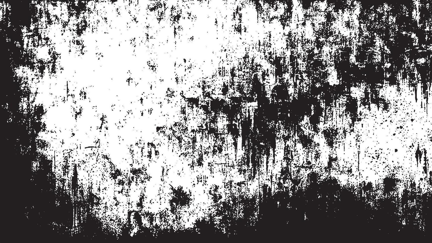 Bold Black Grunge Texture on Clean White Surface, Featuring Sharp Edges and Intense Shades vector