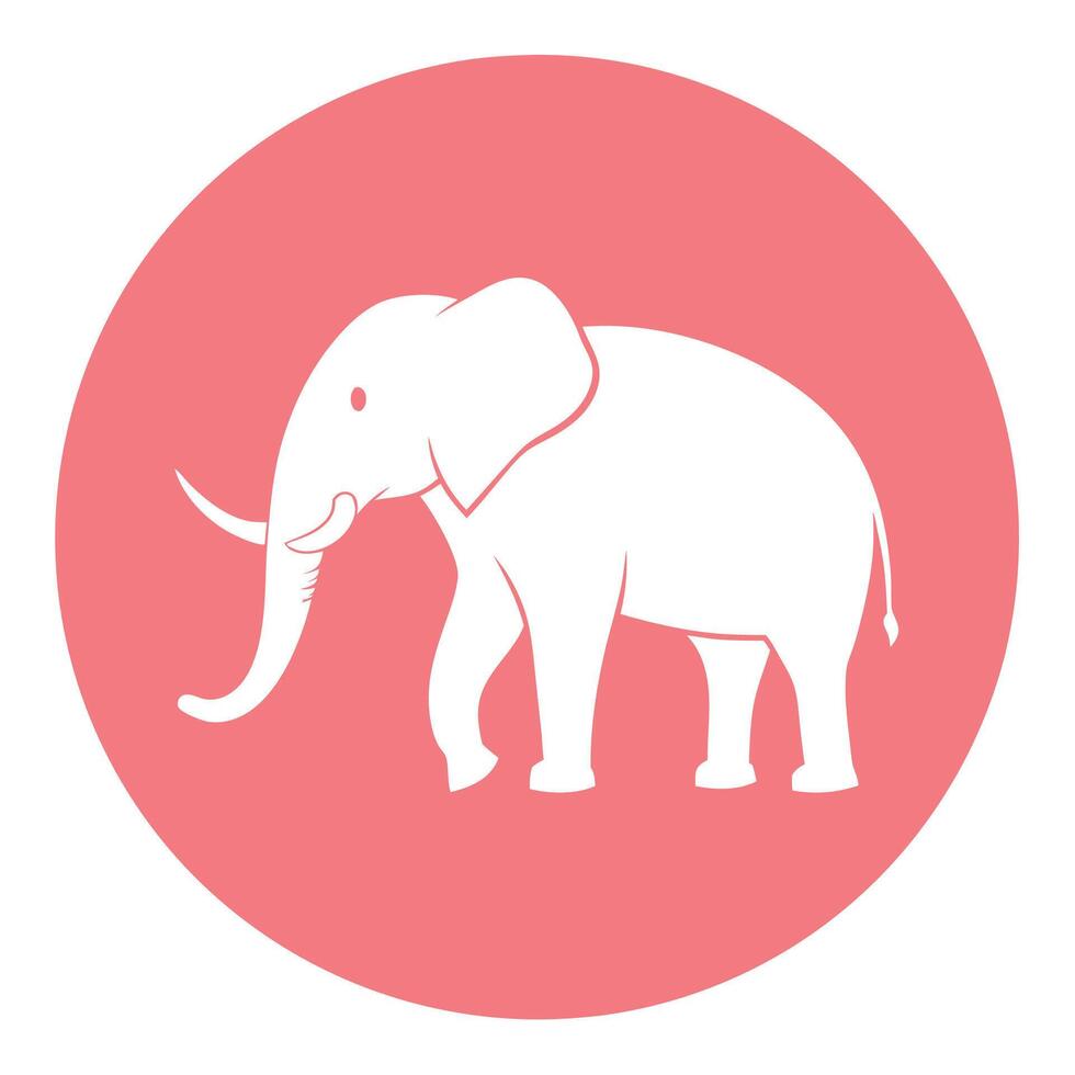 Elephant silhouette art illustration vector