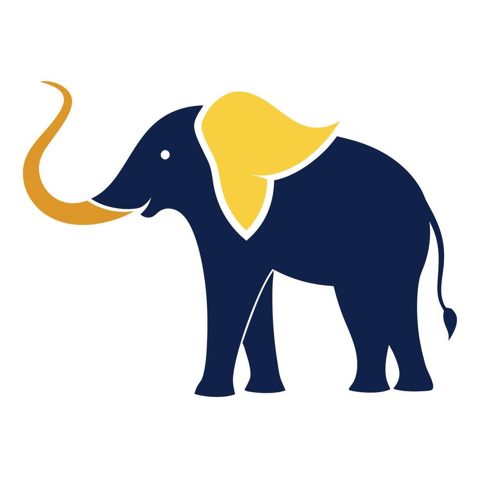 Elephant silhouette art illustration vector