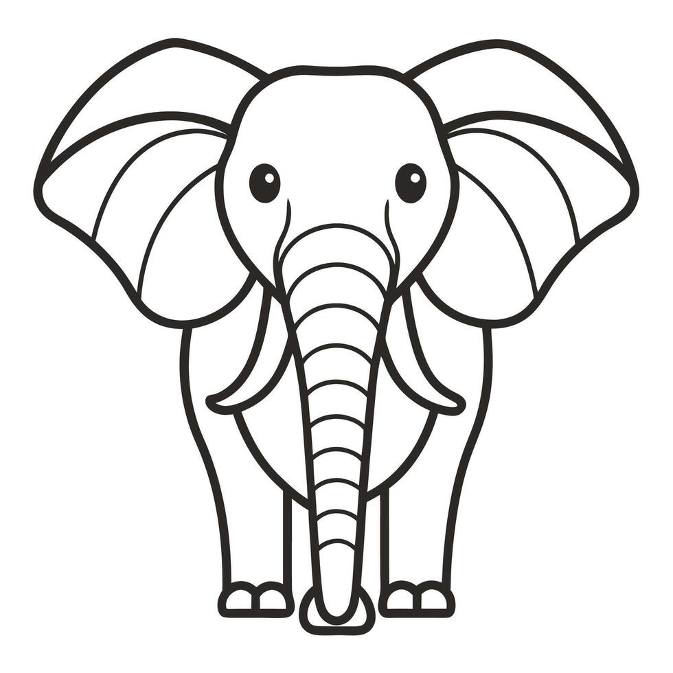 Elephant silhouette art illustration vector