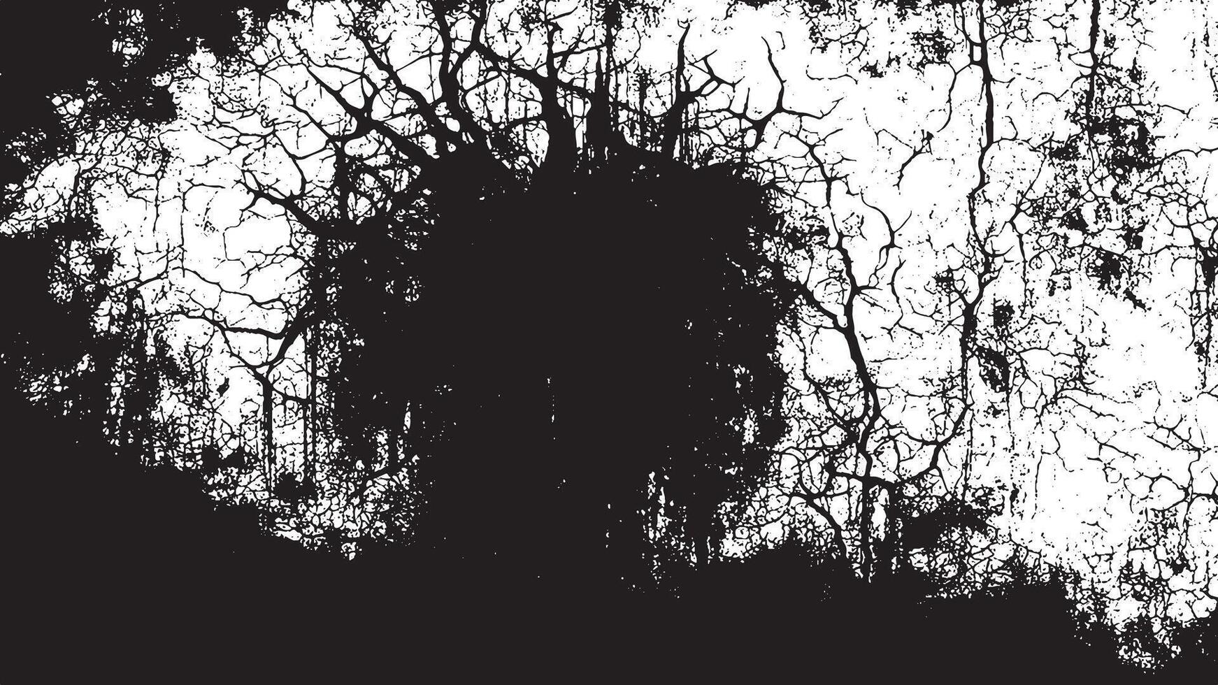 Bold Black Grunge Texture on Clean White Surface, Featuring Sharp Edges and Intense Shades vector