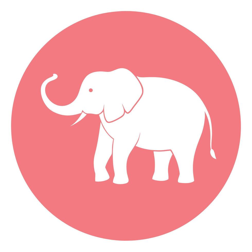 Elephant silhouette art illustration vector