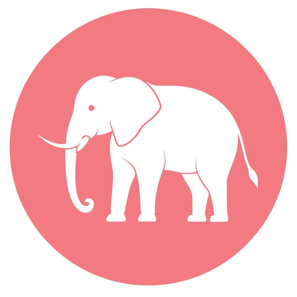 Elephant silhouette art illustration vector